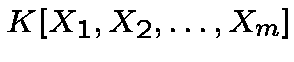 $K[X_1,X_2,\dots, X_m]$