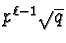 $p^{\ell-1}\sqrt{q}$